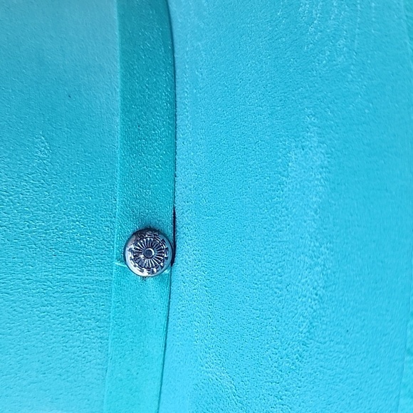 Royal Road Trading Company Teal Wide-Brim Suede Hat - Picture 7 of 7